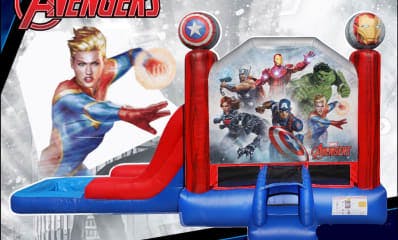 Captain Marvel Bounce House Water Slide