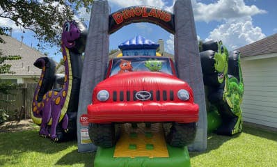 Inflatable Dinosaur Land Toddler Bounce House Combo