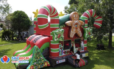 Christmas Gingerbread Bounce House Combo