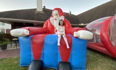 inflatable santa party rentals
