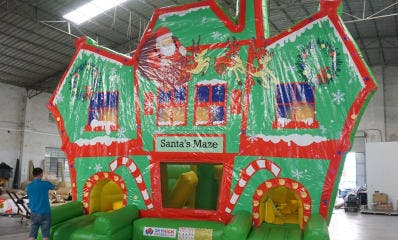 Santa's Maze Bounce House Obstacle