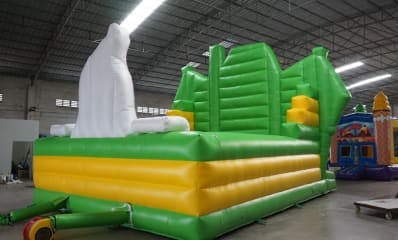 Back of Inflatable Santa's Maze Bounce House