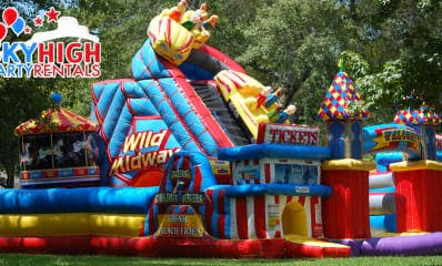 Amusement Park Bouncy House Combo Slide Dallas 