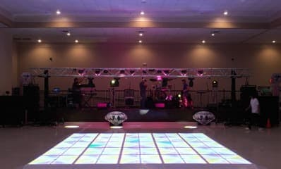 LED Illuminated dance floor rental