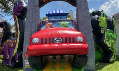 Dinosaur Land Playzone Bounce House Combo For Hire