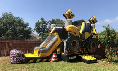 Construction Bounce House Water Slide Combo