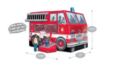 Fire Truck Bounce House Dimensions
