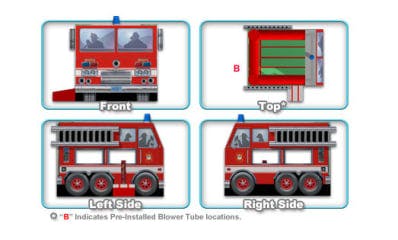Fire Truck Inflatable Rental Schematics