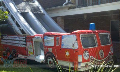 inflatable fire truck slide rental