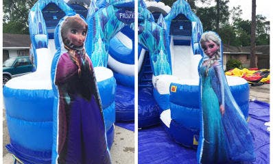 Anna Elsa Inflatable Picture Background