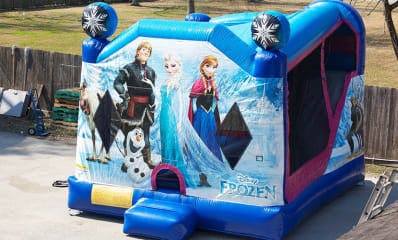 Houston Frozen Inflatable Moonwalk Slide Combo