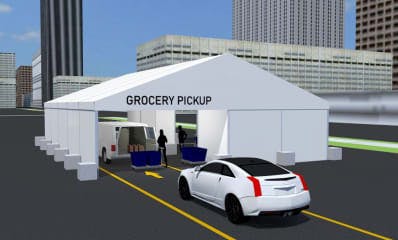 Drive Through Grocery Tent Rentals