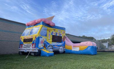 Ice Cream Truck Inflatable Bounce House Combo