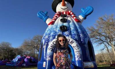 Texas Snowman Bounce House Rental