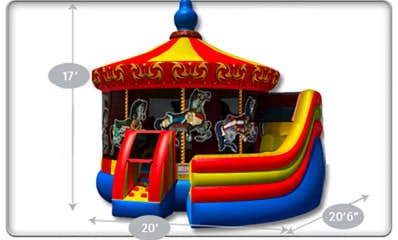 Carousel Bounce House Dimensions