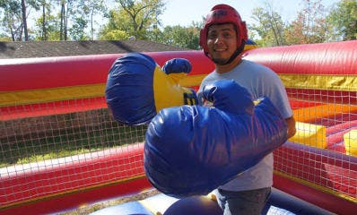 Bouncing Boxing Ring Inflatable with Gloves