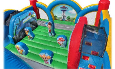 Inside the Kids Paw Patrol Bounce House Ryder and the Gang