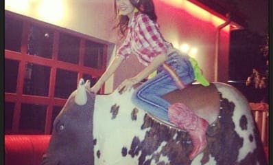 Girl Riding Mechanical Bull Austin, Texas