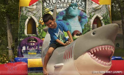 Kid Riding Mechanical Shark