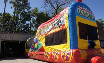 Inflatable Train Mickey Slide