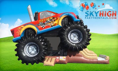 Monster Truck Inflatable Combo Jump