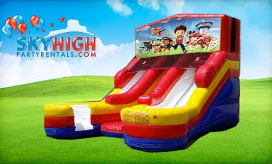 16ft Double Lane Paw Patrol (Wet/Dry) Slide Rentals