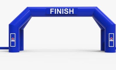Blue Raceway Finish Inflatable Arch
