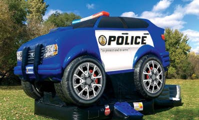 Police Inflatable Bounce House with Slide