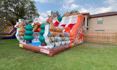 Sana Claus Christmas Dual Lane Slide Rentals