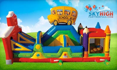 School Time Bounce House Side
