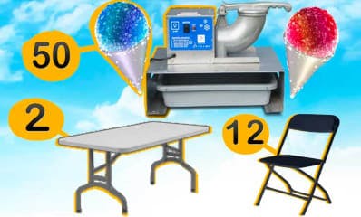Snow Cone Machine Table and Chairs