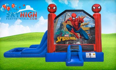 Spiderman Bounce House Water Slide Combo