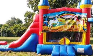 Unicorn 3in1 Obstacle Bounce House