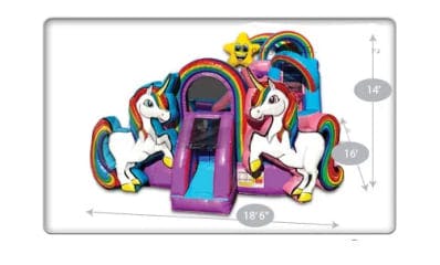 Unicorn Bounce House Dimensions