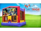 Batman bounce house rental in Houston — 13x13 superhero moonwalk ideal for The Woodlands parties
