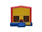 Red, yellow, and blue 15x15 bounce house rental in Houston — classic moonwalk design ideal for Kingwood birthday parties