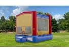 Baby Shark moonwalk bounce house rental in Houston with 13x13 jumping area, set up in a park—ideal for Pearland parties.
