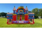 Amusement Park Obstacle course rental in Houston with rock wall, ideal for Sugar Land birthday parties and carnival events.