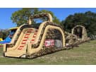 65ft Military Boot Camp obstacle course rental in Houston with double dry slides, ideal for large events in The Woodlands.
