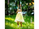 Professional bubble machine rental in Houston generating thousands of bubbles per minute, perfect for outdoor park parties