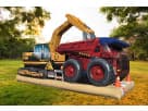 Construction Zone Obstacle Course rental in Houston with excavator and dump truck inflatables, ideal for Kingwood events