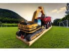 4-person construction zone obstacle course rental in Houston with excavator and dump truck design, ideal for Kingwood events.