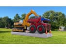 Construction Zone Obstacle Course rental in Houston with excavator and dump truck design — ideal for Katy parties.