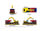 4-person construction-themed obstacle course rental in Houston with excavator and dump truck designs, ideal for The Woodlands