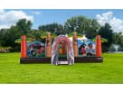 Dora & Diego toddler obstacle course rental in Dallas with dual slides, ideal for Fort Worth parties.