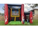 Football Challenge inflatable interactive game with dual lanes for Houston party rentals, ideal for sports-themed events
