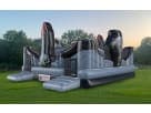King of the Moon Walk Space Adventure inflatable obstacle course rental in Houston with adjustable air flaps, ideal for League