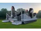 King of the Moon Walk Space Adventure inflatable obstacle course rental in Houston with adjustable air flaps, ideal for League