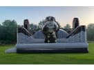 King of the Moon Walk space-themed bounce house rental for Houston with dual slides, perfect for Cypress birthday parties