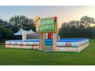 Perfect for Houston parties, this colorful lawn games rental interactive features Giant Splash Pong, cornhole, and more
